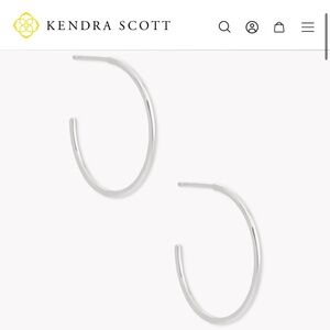 Kendra Scott Keeley 25mm Small Hoop Earrings in Sterling Silver